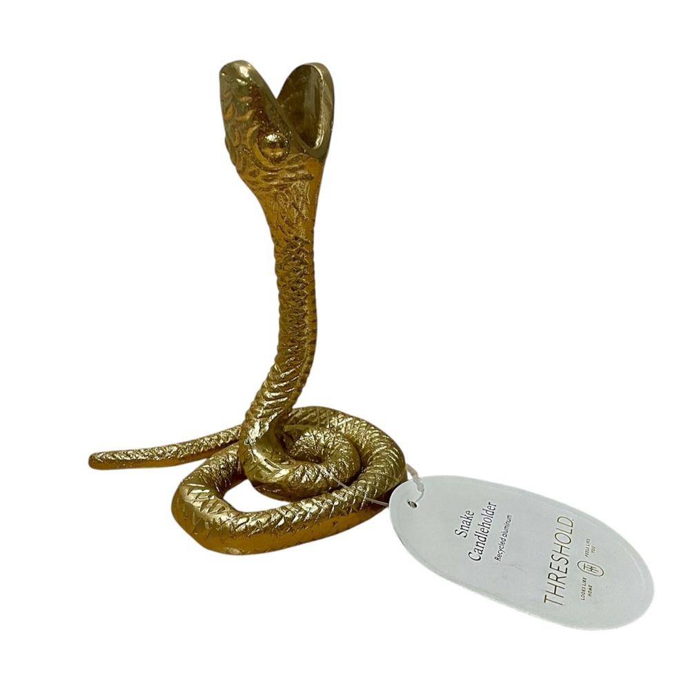 Threshold Gold Snake Taper Candleholder. - Picture 6 of 7
